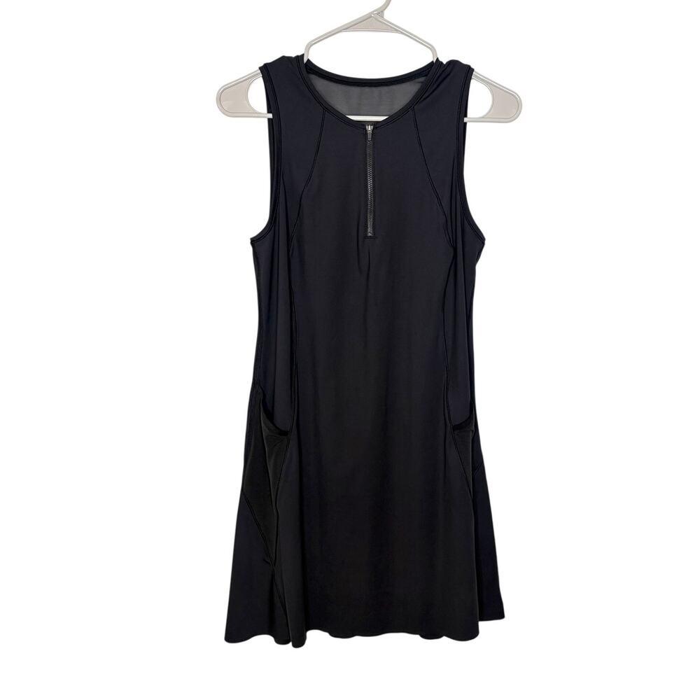 Athleta Match Point Dress Sz M Tennis Pickleball Activewear Mesh Back Pockets